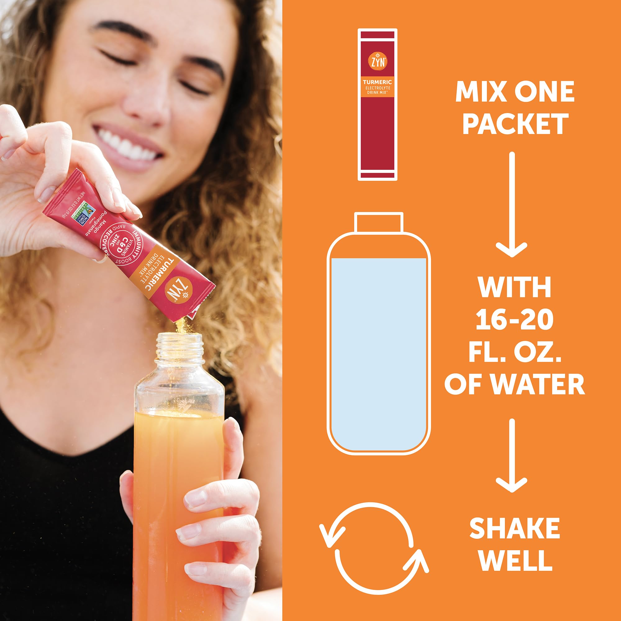 ZYN hydration packets in a travel bag for on-the-go use
