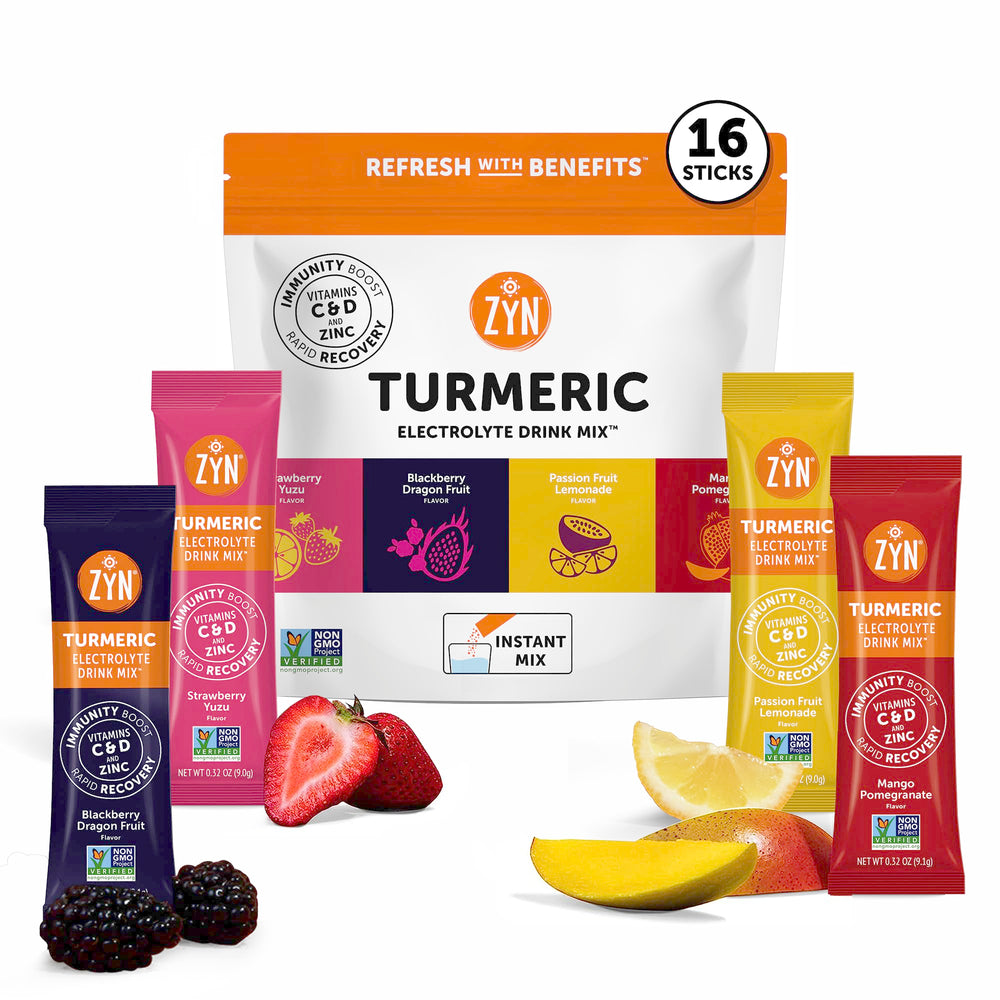 ZYN Electrolyte Strawberry Yuzu packet for on-the-go hydration.