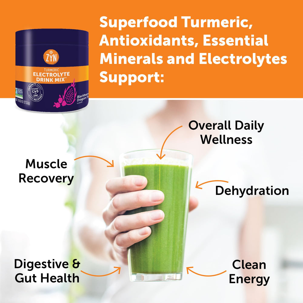 ZYN mix-in powder in cup for on-the-go hydration.