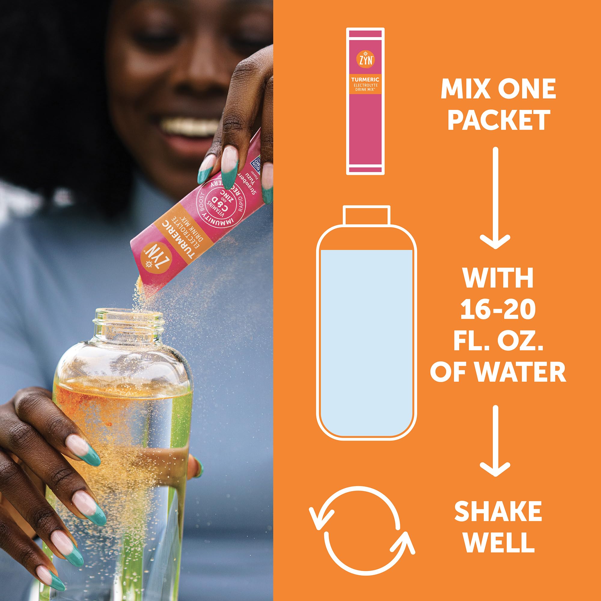 Shaking ZYN powder with cold water to enjoy refreshing flavor