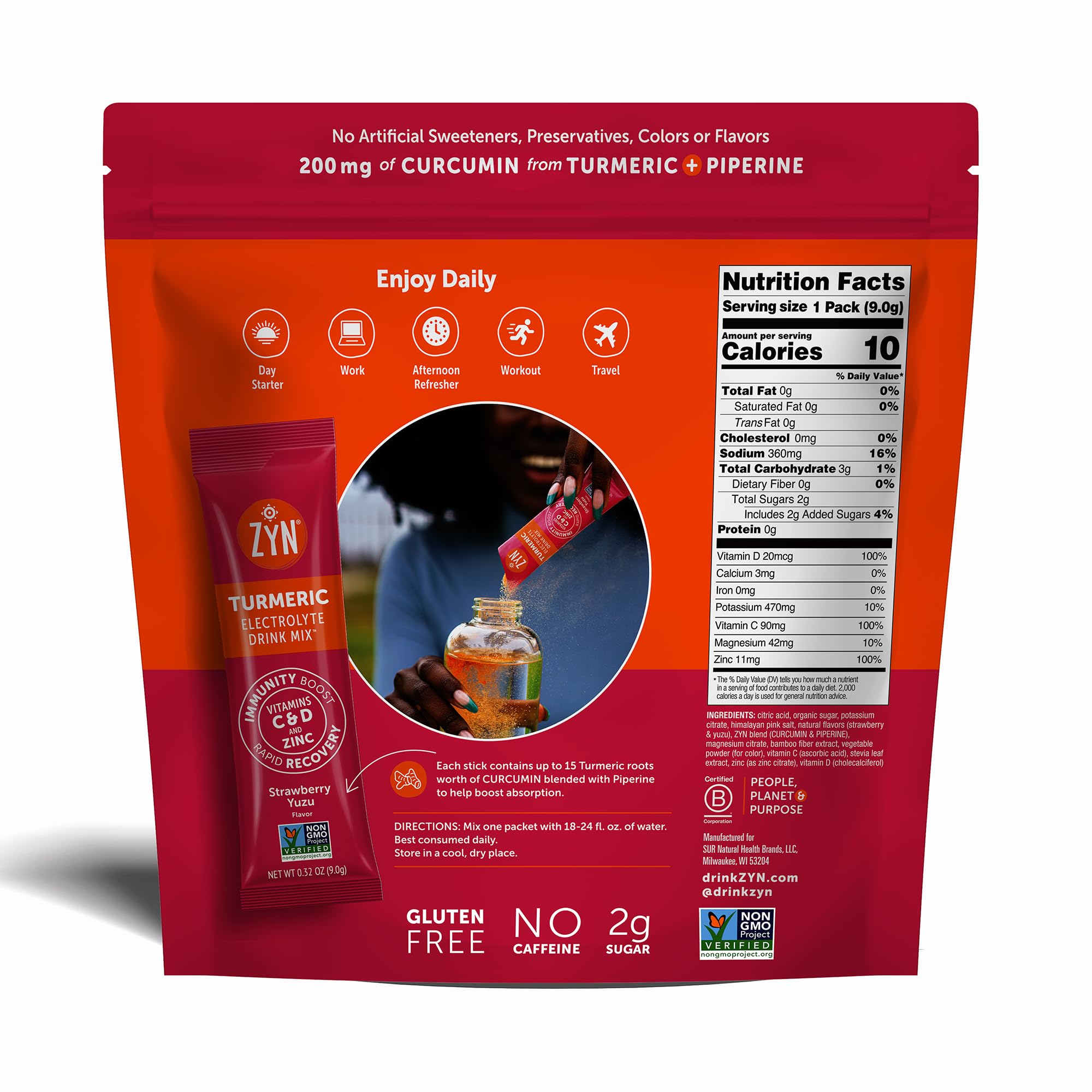ZYN turmeric curcumin boost visual highlighting recovery support