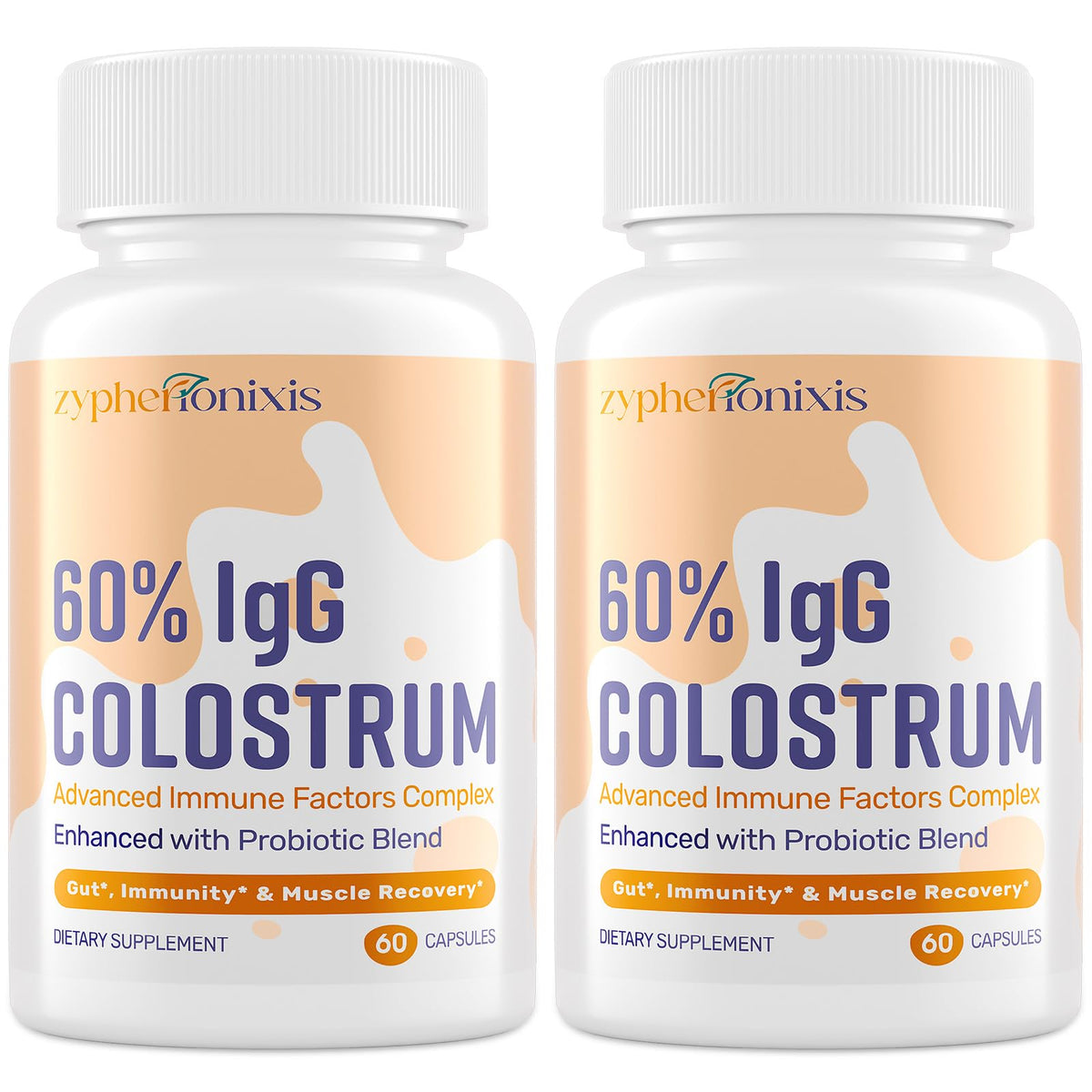 Zypherionixis bovine colostrum bottle — Swiss quality for daily immune support