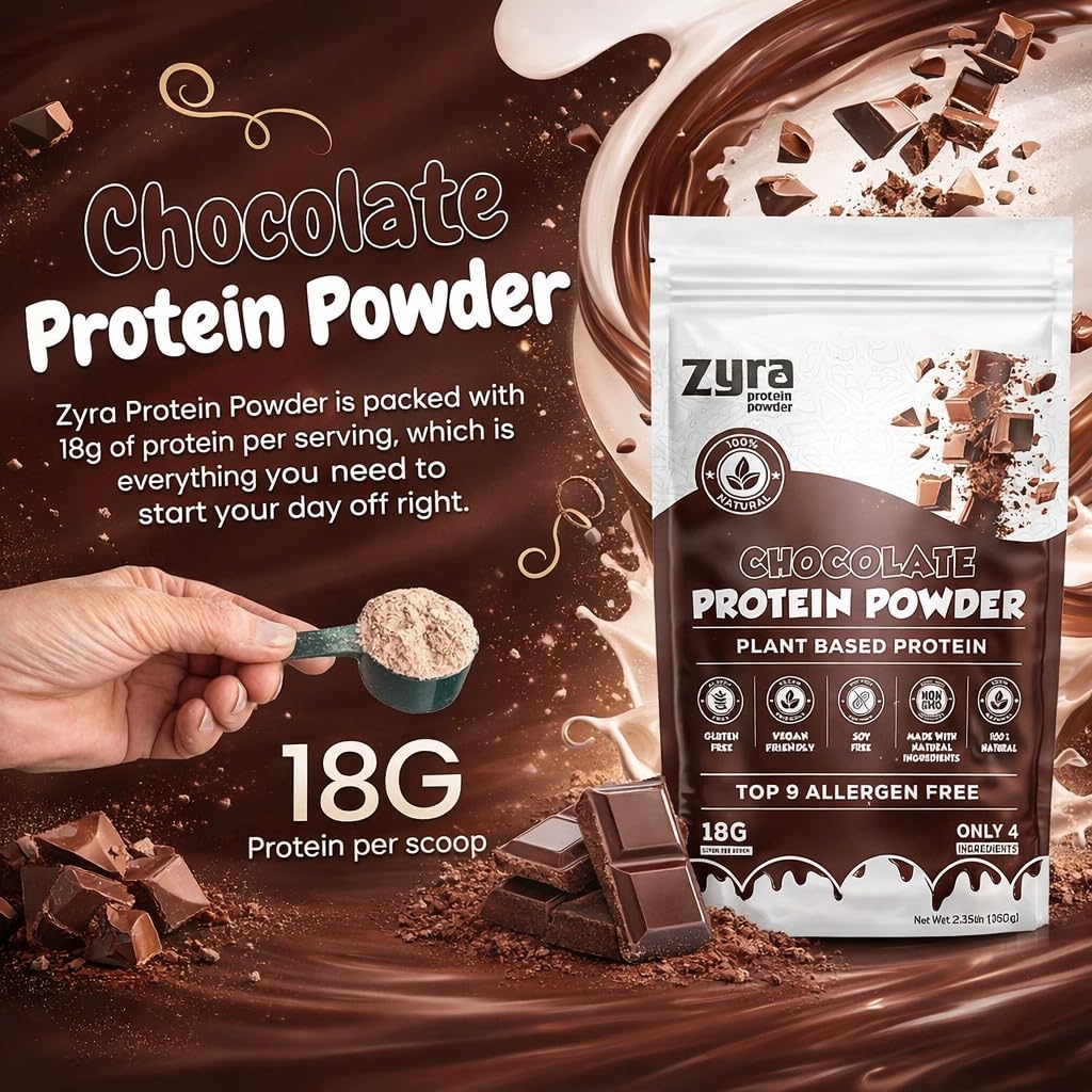 Zyra pea protein chocolate morning bowl shows versatile breakfast mix.