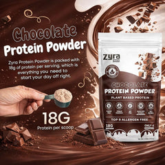 Zyra pea protein chocolate morning bowl shows versatile breakfast mix.