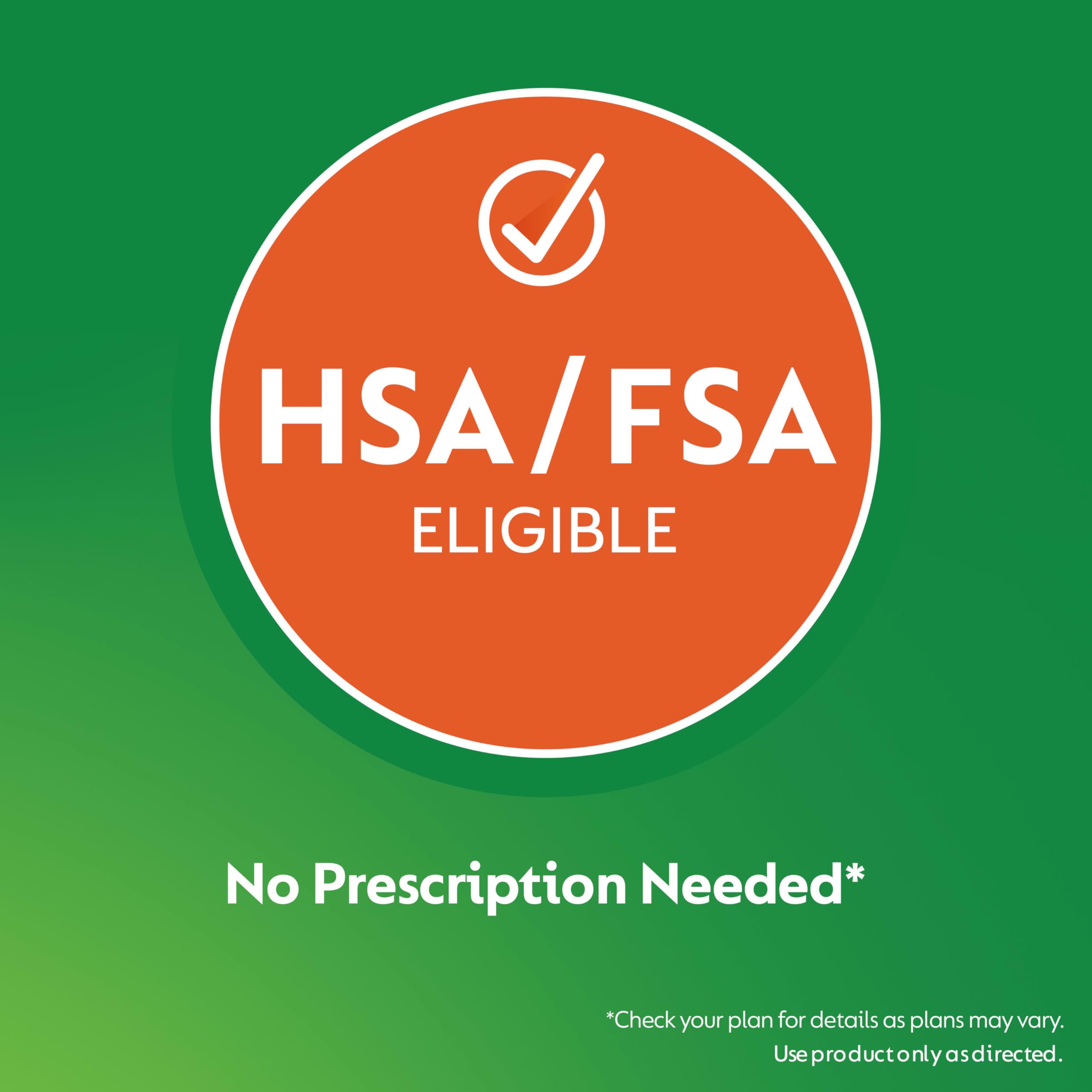 Zyrtec box shows HSA/FSA eligibility for flexible payments