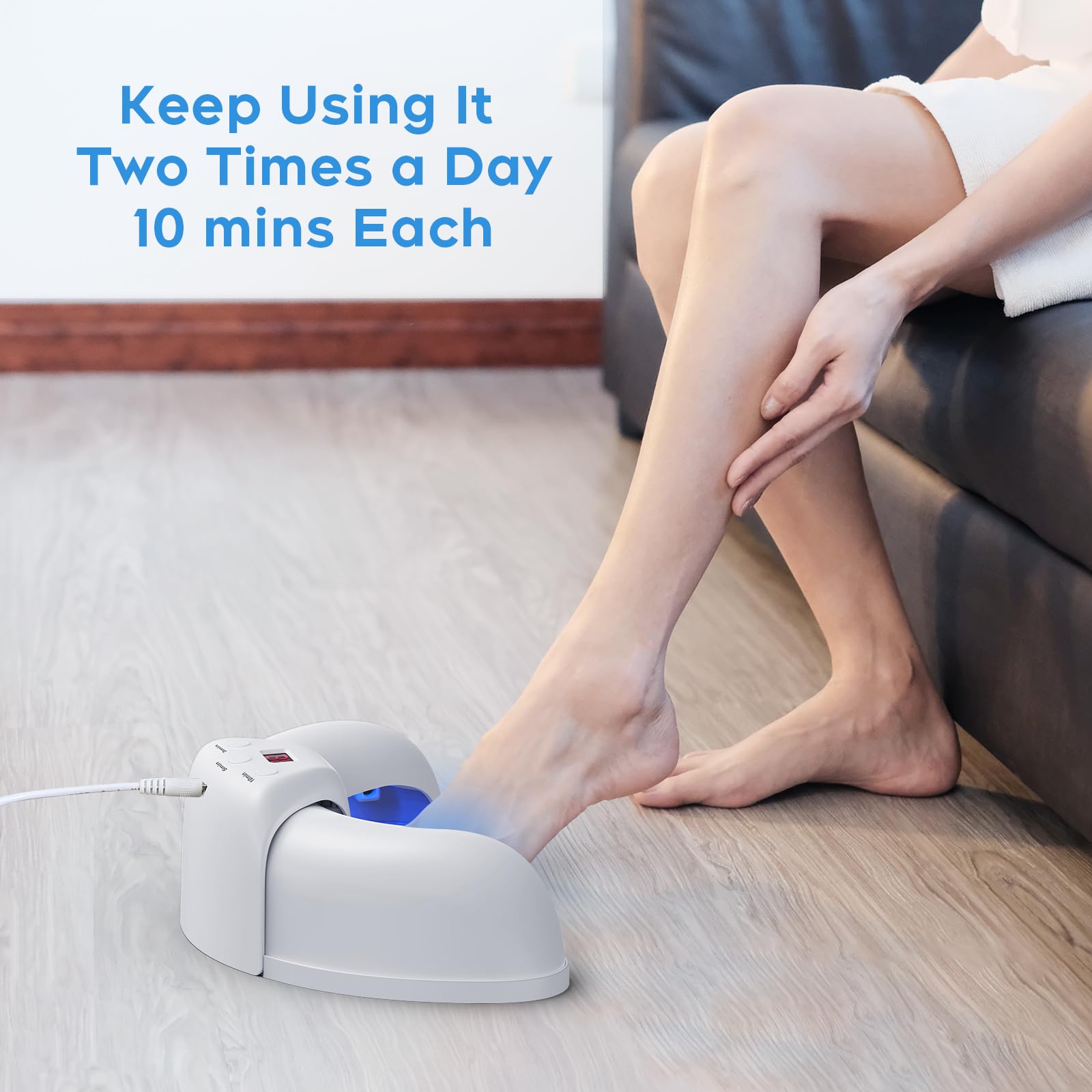 User guide shows 10 minute sessions twice daily.