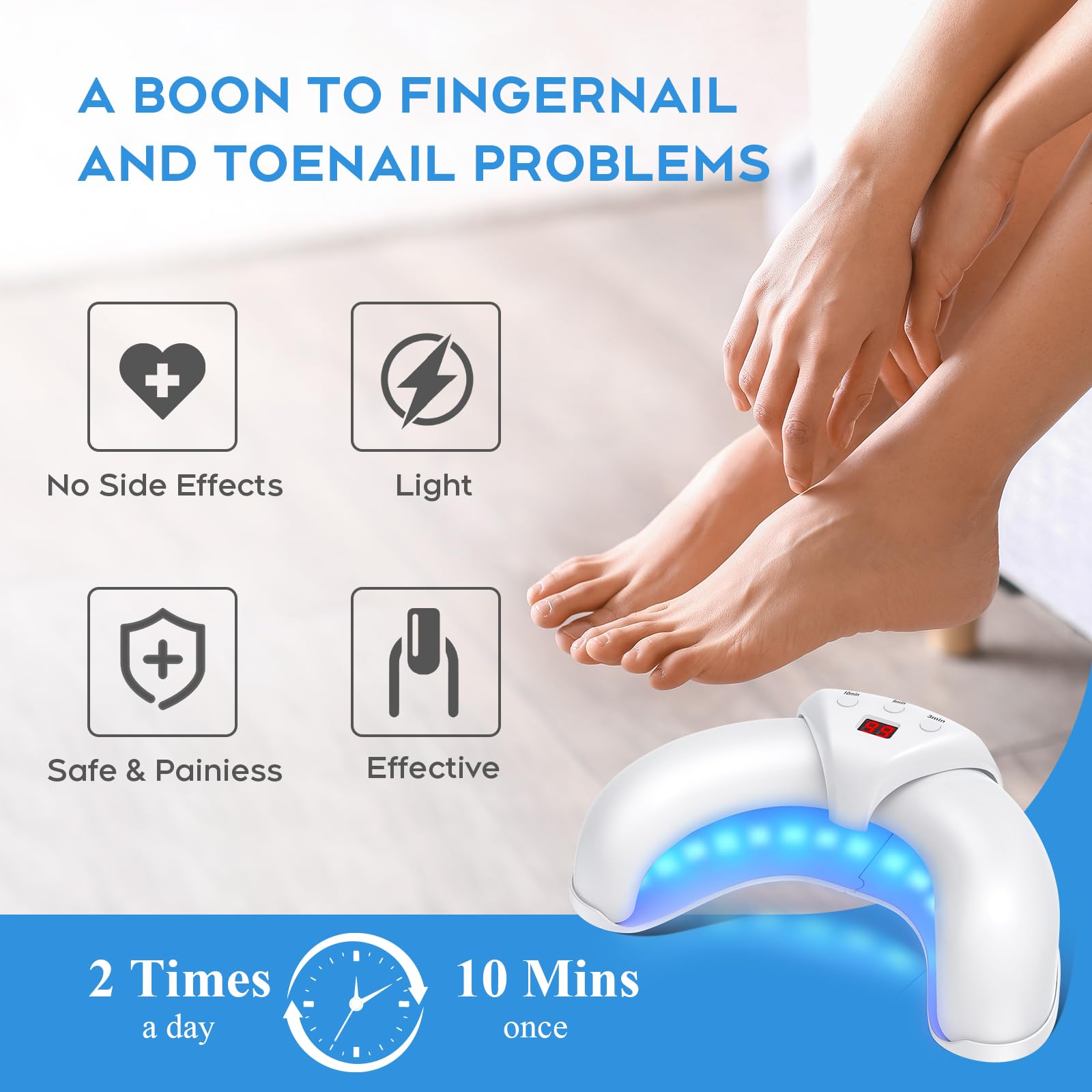 ZZP compact portable nail fungus device ready for use