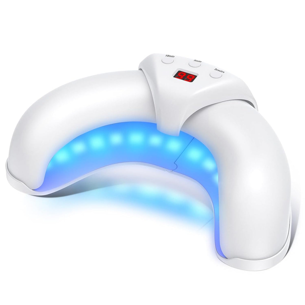ZZP toenail fungus device in home treatment setup showing all nails