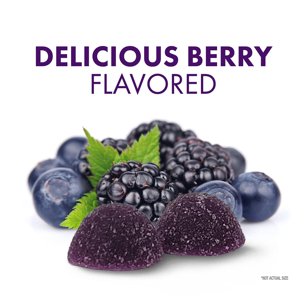 Calming scene suggests botanicals plus magnesium and melatonin support.