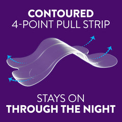 ZzzQuil Sleep Nasal Strips clear strip with gentle adhesion.