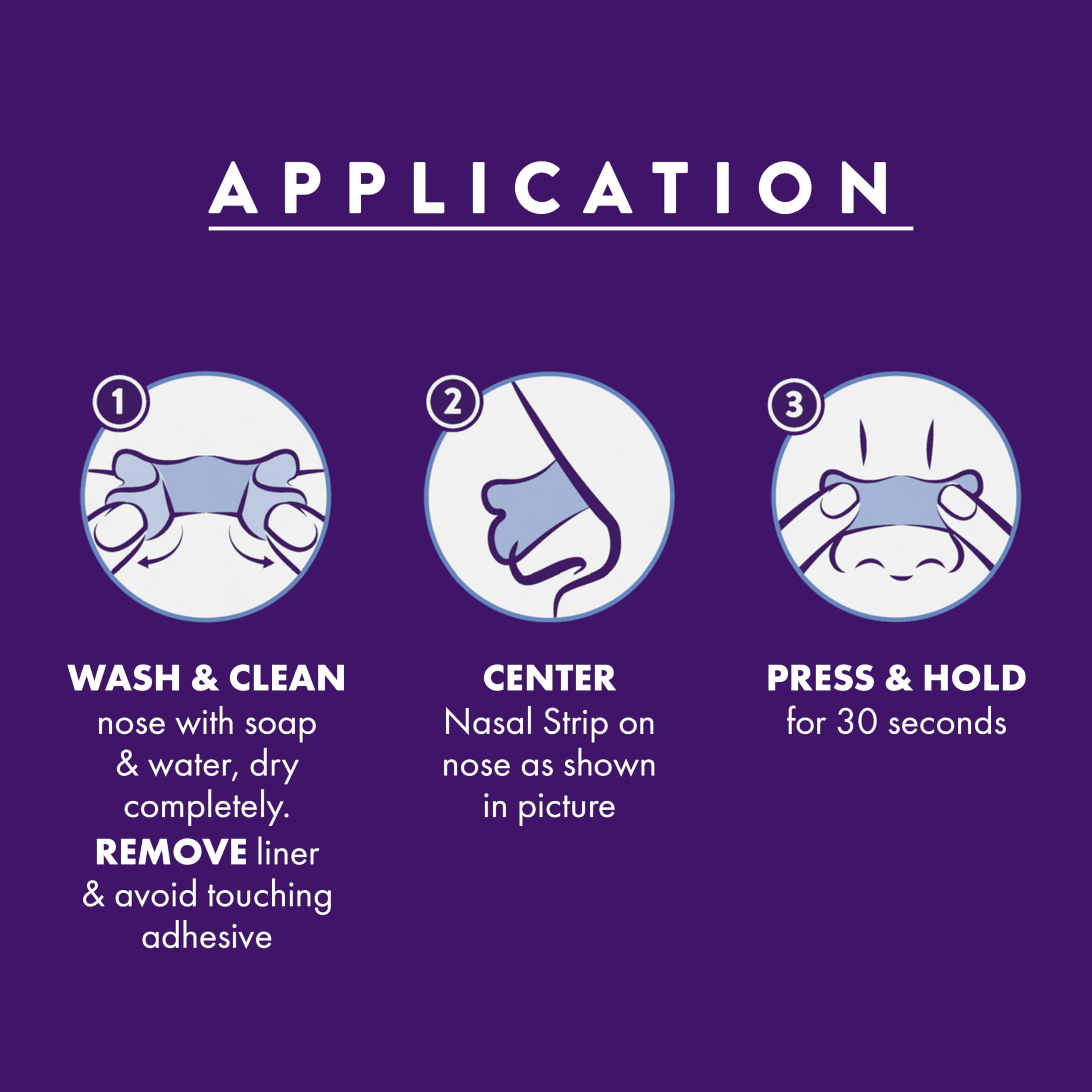 ZzzQuil Sleep Nasal Strips easy application and reliable stay.