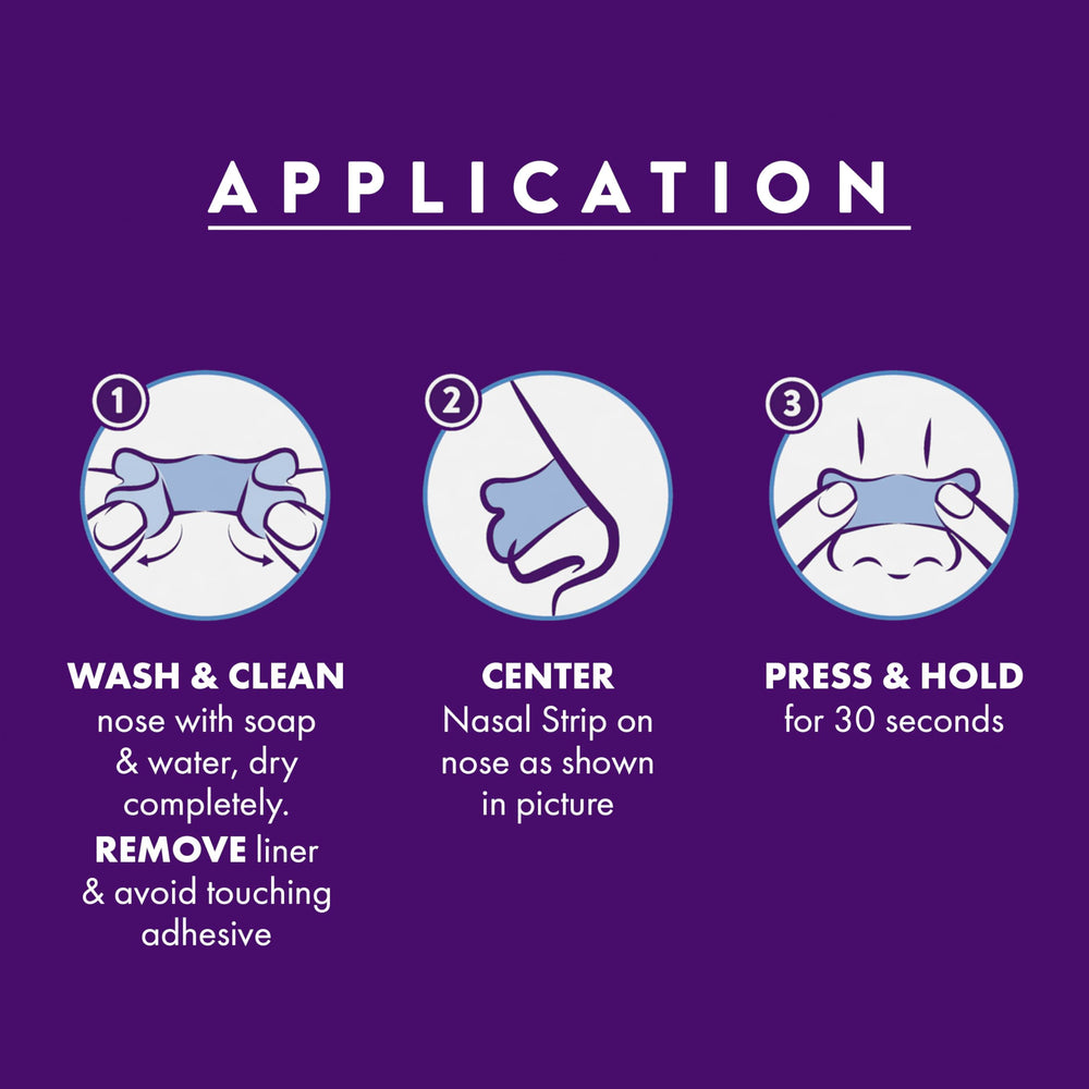 ZzzQuil Sleep Nasal Strips easy application and reliable stay.