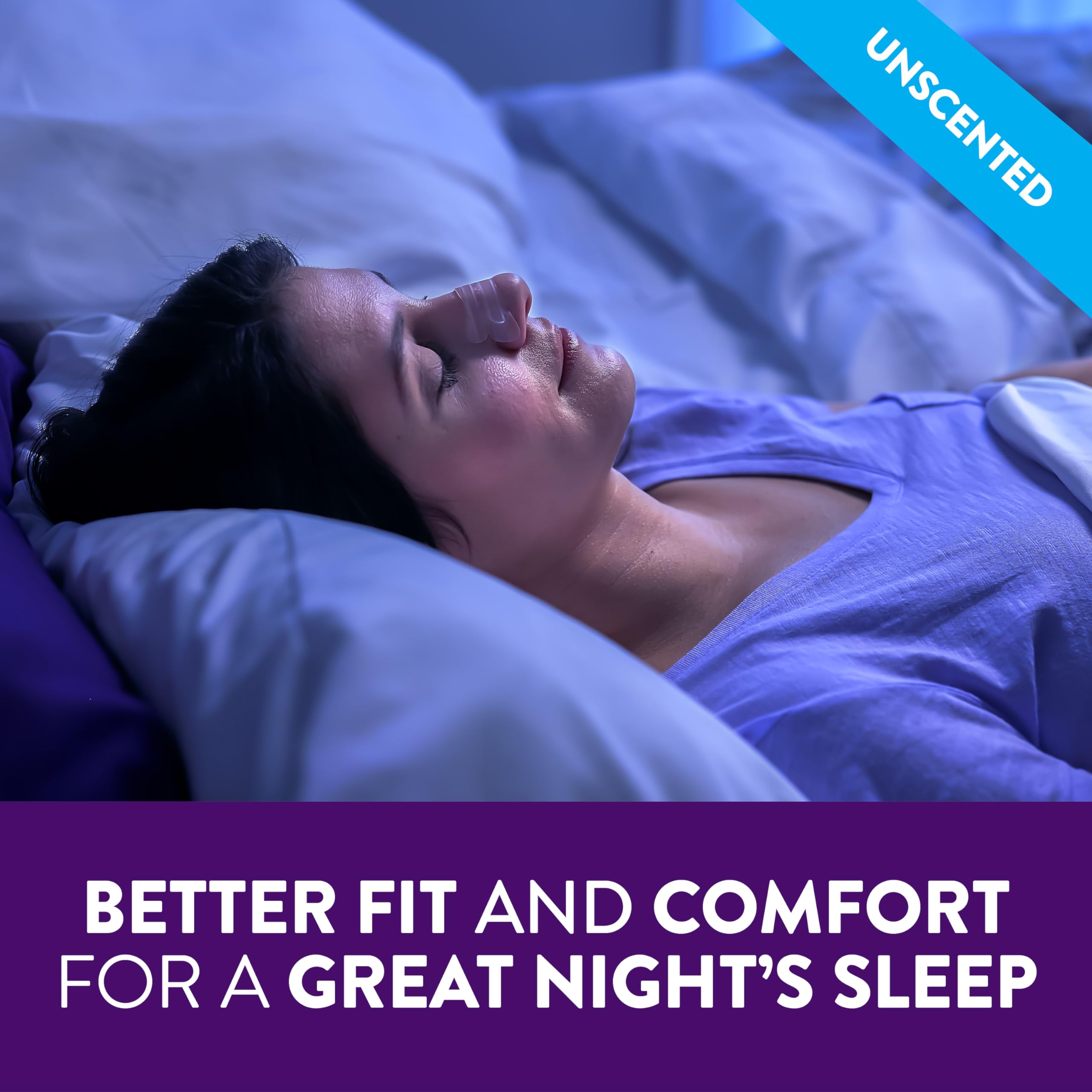 ZzzQuil Sleep Nasal Strips comfortable fit for all-night wear.