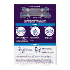 ZzzQuil Sleep Nasal Strips may reduce snoring by improving airflow.